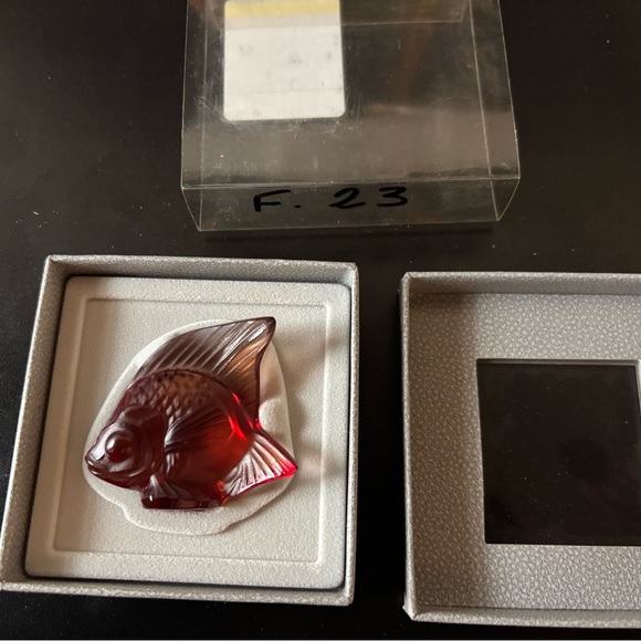 Other - Lalique Signed Seal Fish Red (Cachet Poisson Rouge) in Box Code 3002300